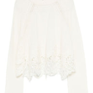 Ermanno Scervino Cashmere Crewneck Sweater - White