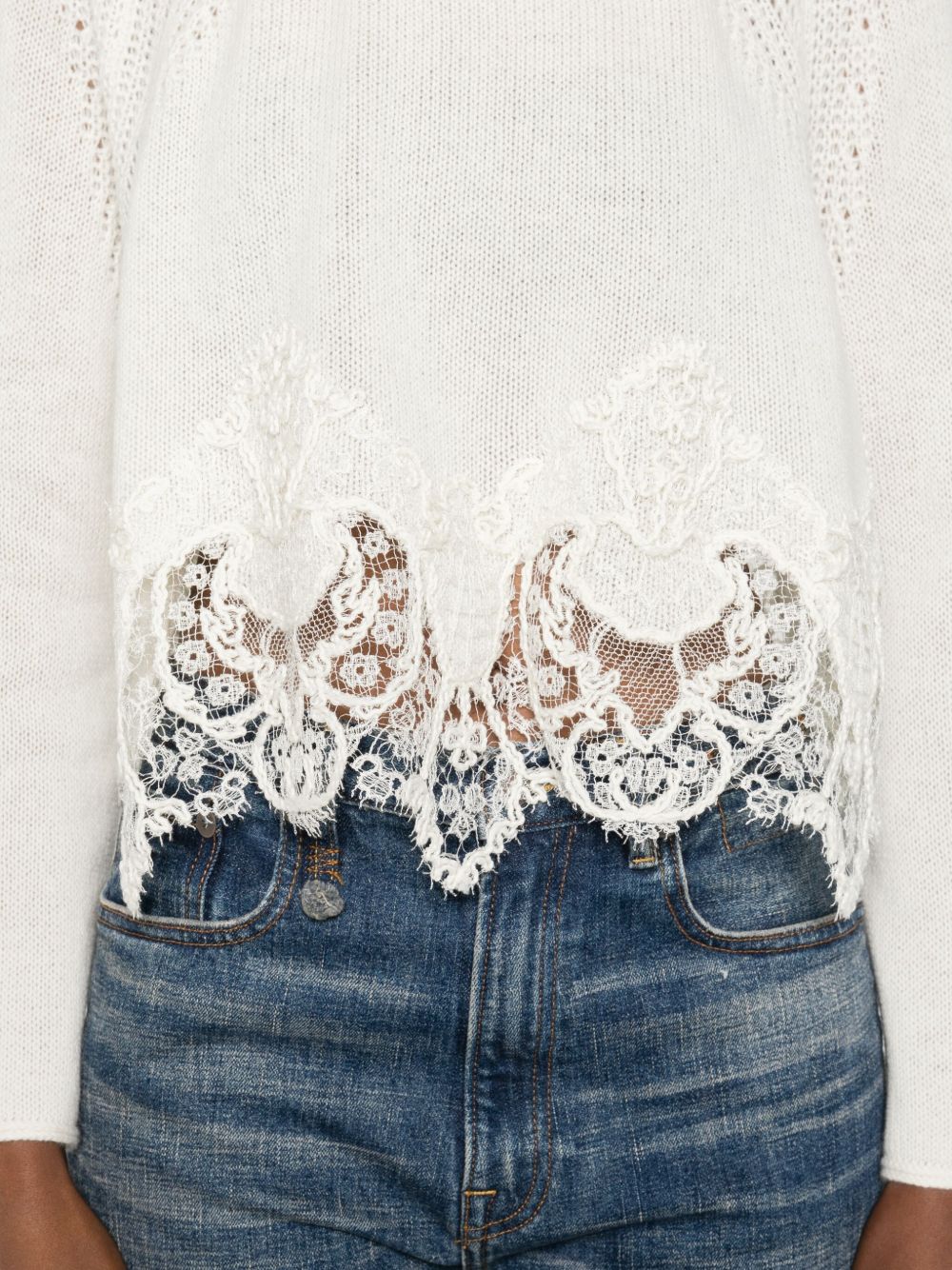 Ermanno Scervino Cashmere Crewneck Sweater - White
