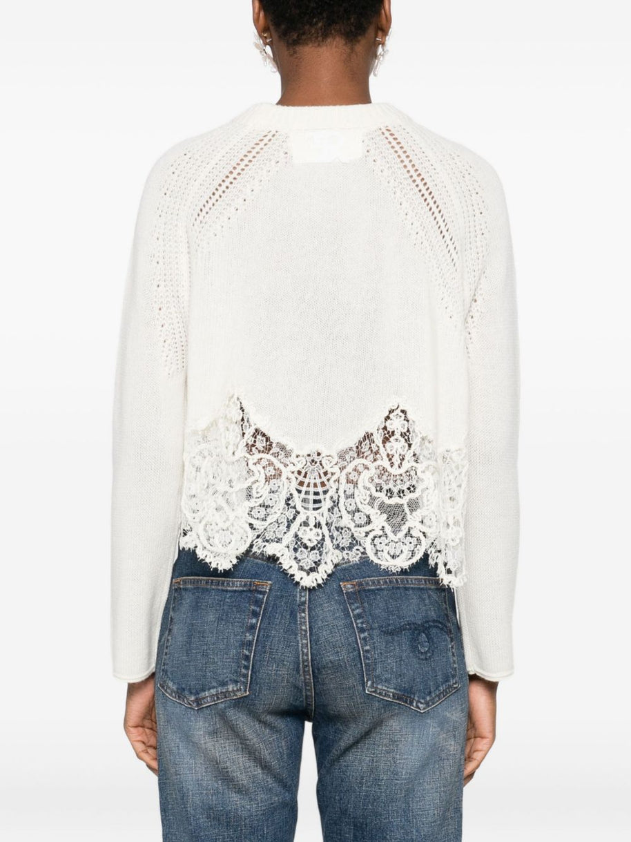 Ermanno Scervino Cashmere Crewneck Sweater - White