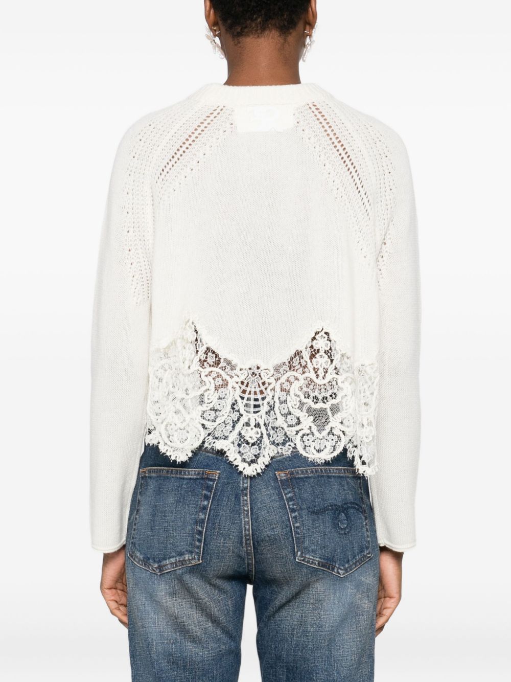 Ermanno Scervino Cashmere Crewneck Sweater - White