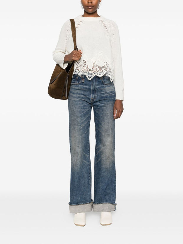 Ermanno Scervino Cashmere Crewneck Sweater - White