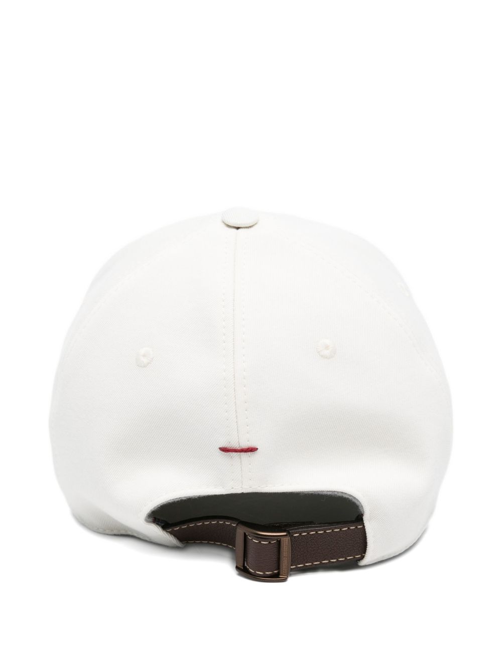 Brunello Cucinelli Logo Cotton Baseball Cap - White