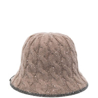 Brunello Cucinelli Wool Cloche Hat -Beige