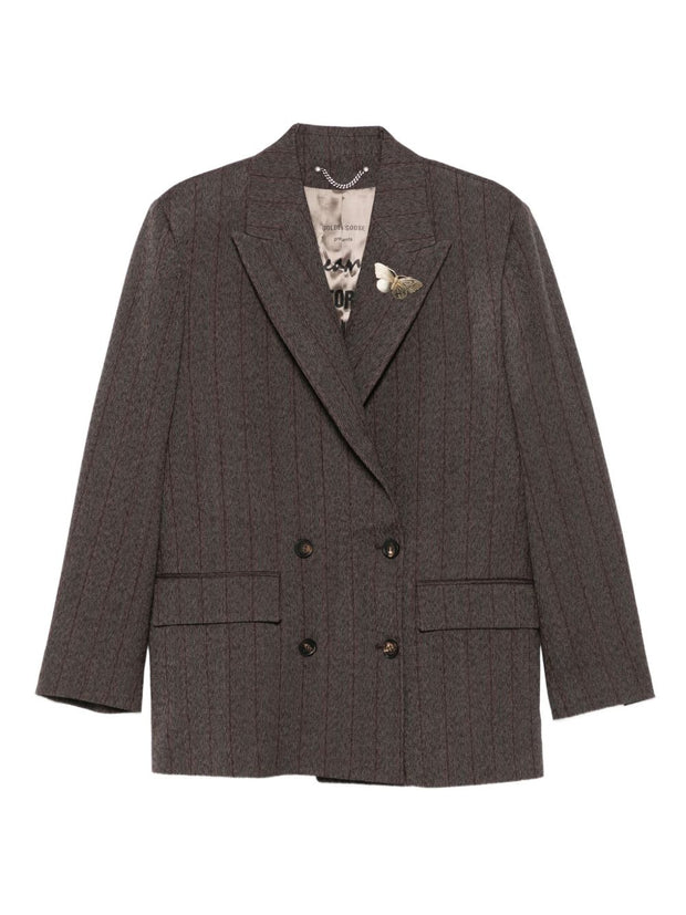 Golden Goose Wool Double-breasted Jacket - Brown