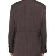 Golden Goose Wool Double-breasted Jacket - Brown