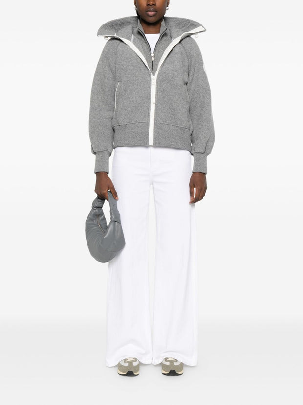 Canada Goose Wool Blend Bomber Jacket - Grey