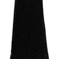Ermanno Scervino Long Pleated Lace Skirt -  Black