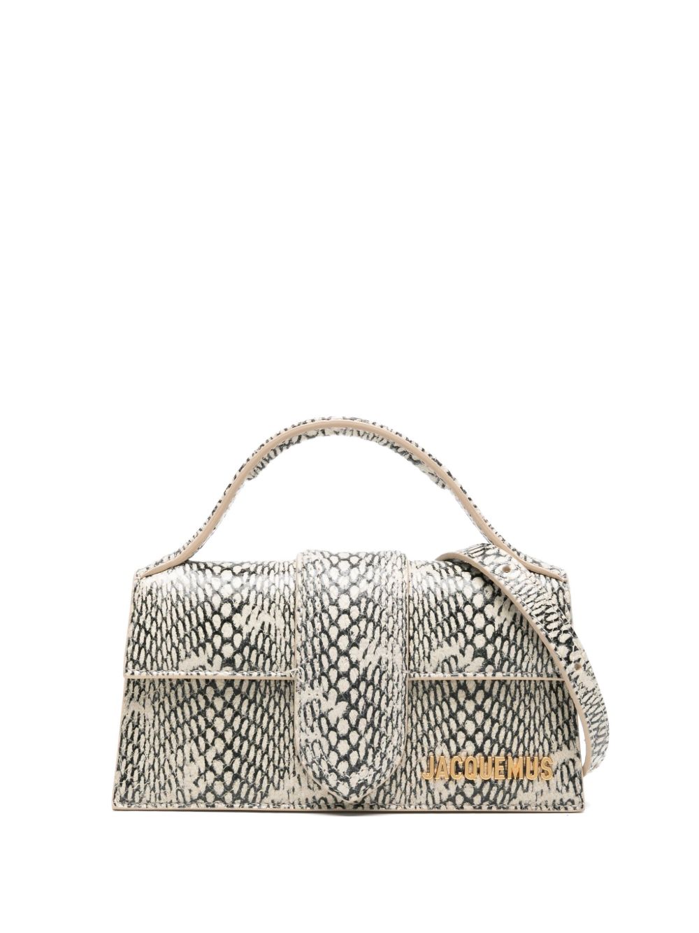 JACQUEMUS Le Bambino Snake-print Tote Bag