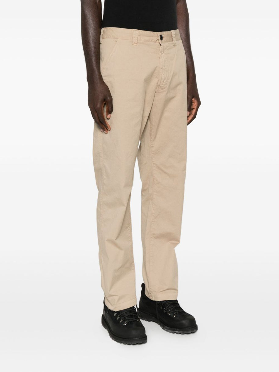 Stone Island Logo Cotton Cargo Trousers - Beige