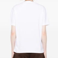 Off White Bookish Flowers Cotton T-shirt - White