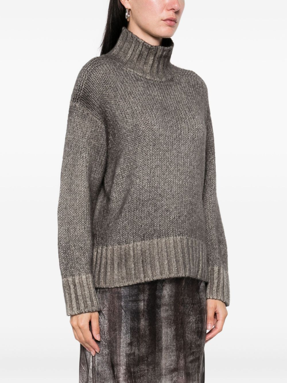 Avant Toi Cashmere Turtle-neck Sweater - Brown