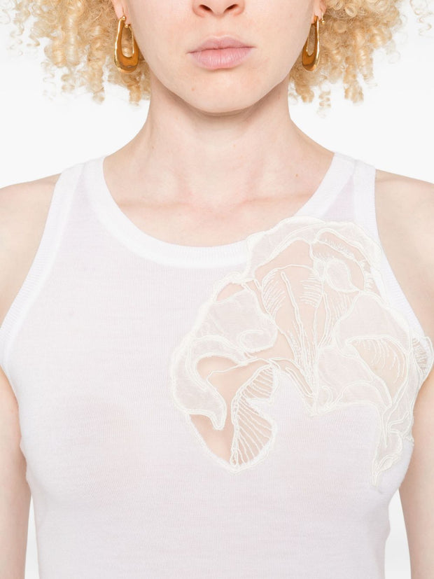 Ermanno Scervino Wool Tank Top - White