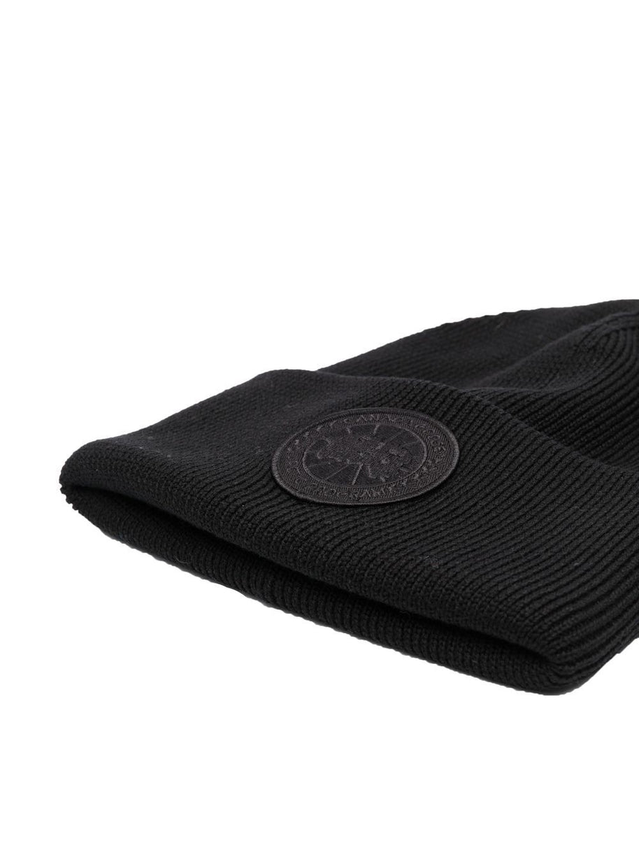Canada Goose Logo Wool Beanie - Black