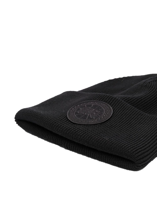 Canada Goose Logo Wool Beanie - Black