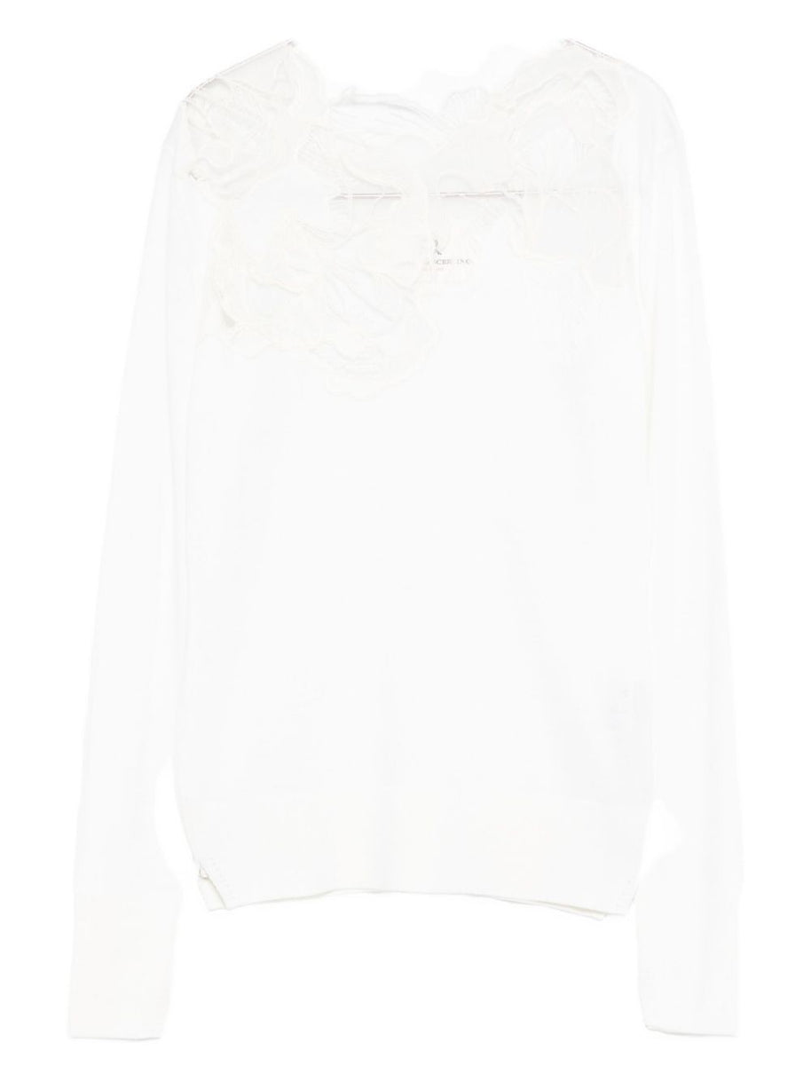 Ermanno Scervino Wool Turtleneck Sweater - White