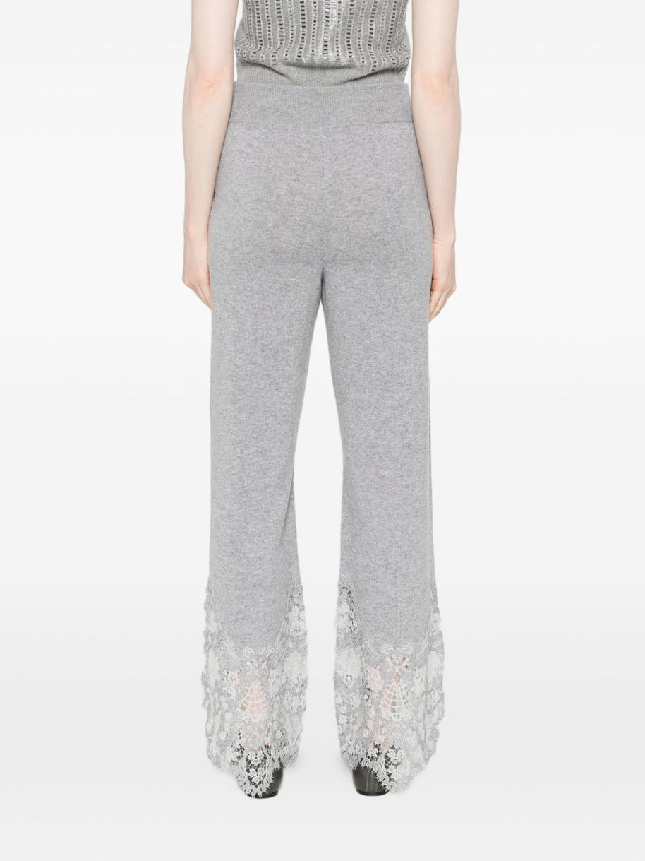 Ermanno Scervino Lace Cashmere Trousers - Grey