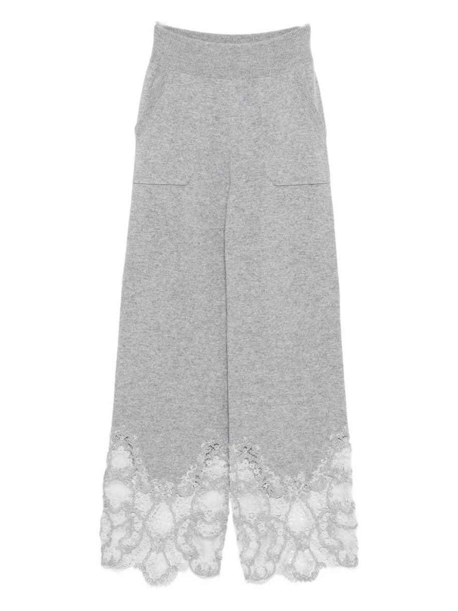 Ermanno Scervino Lace Cashmere Trousers - Grey
