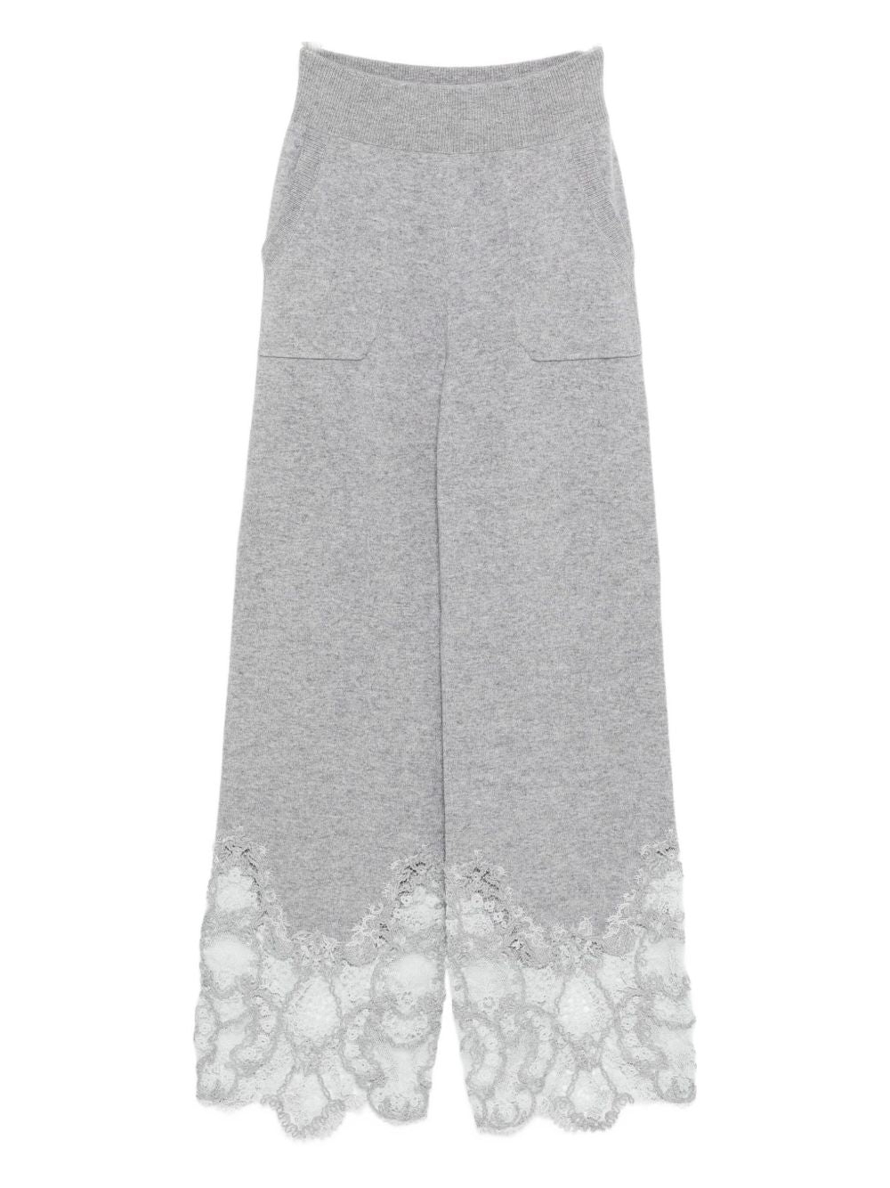 Ermanno Scervino Lace Cashmere Trousers - Grey