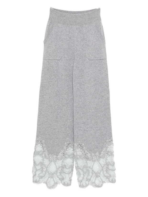 Ermanno Scervino Lace Cashmere Trousers - Grey
