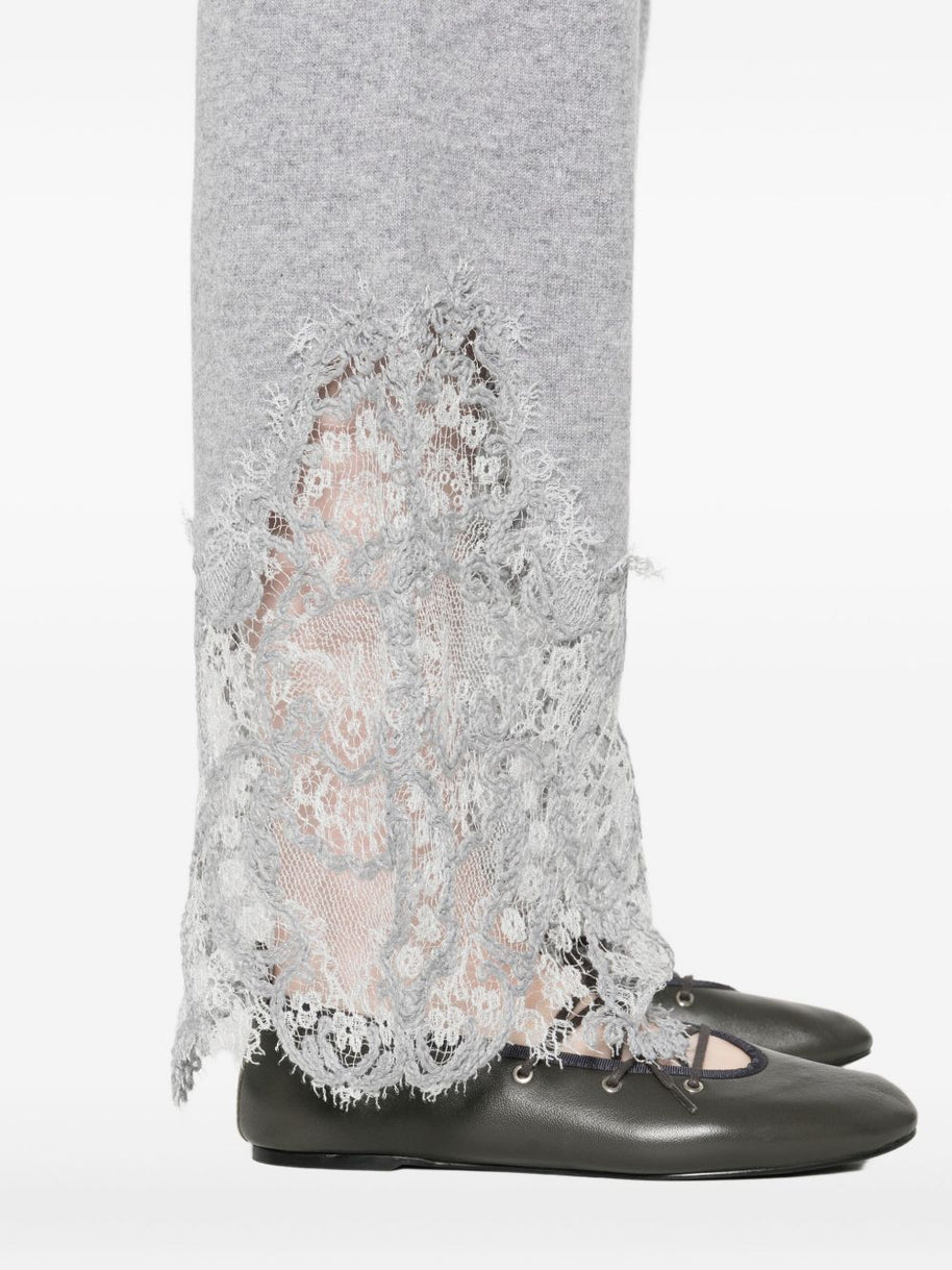 Ermanno Scervino Lace Cashmere Trousers - Grey
