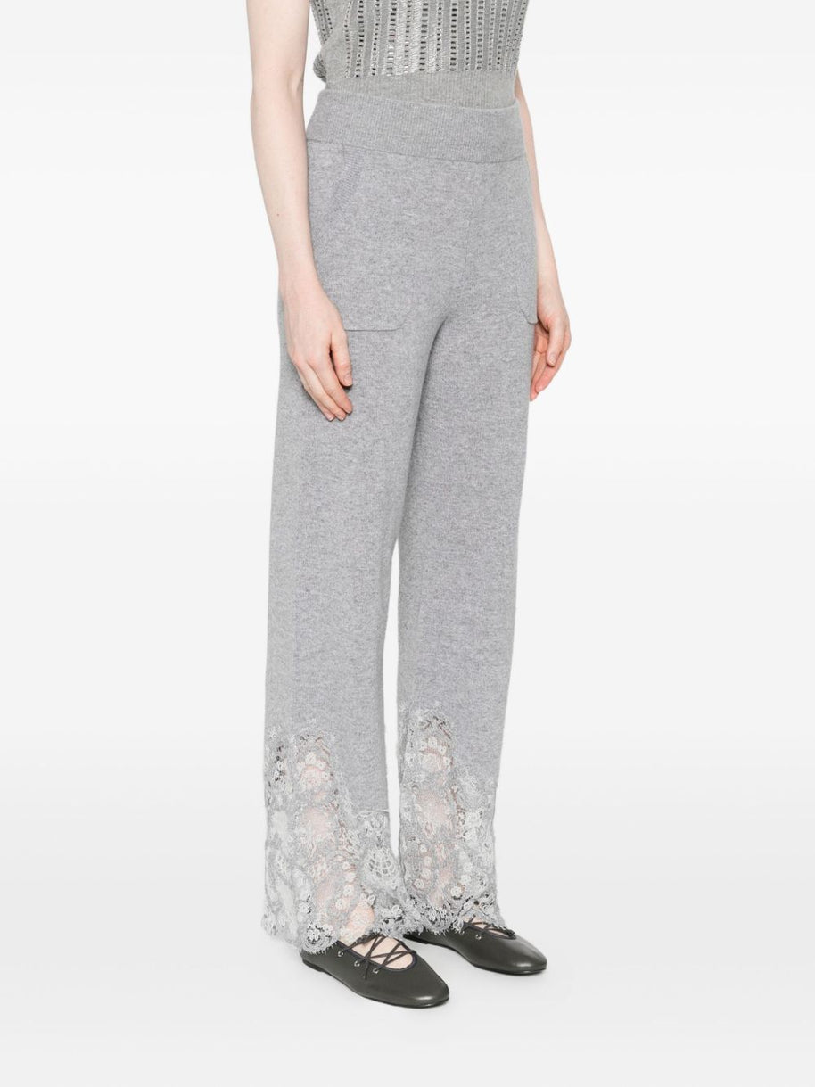 Ermanno Scervino Lace Cashmere Trousers - Grey