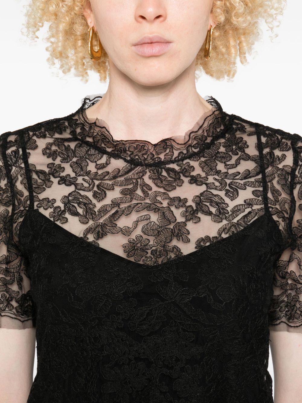 Ermanno Scervino Lace Top - Black