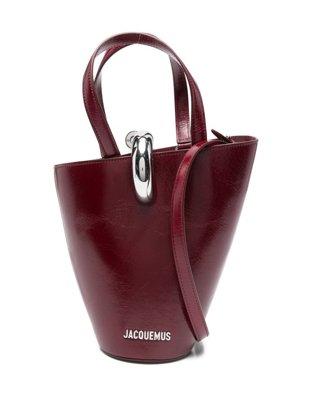 JACQUEMUS Le Petit Bambola Bucket Bag - Bordeaux