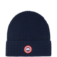 Canada Goose Logo Wool Beanie - Blue