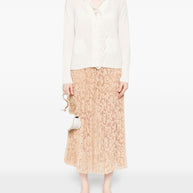 Ermanno Scervino Lace Cashmere Cardigan - White