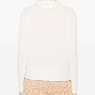 Ermanno Scervino Lace Cashmere Cardigan - White