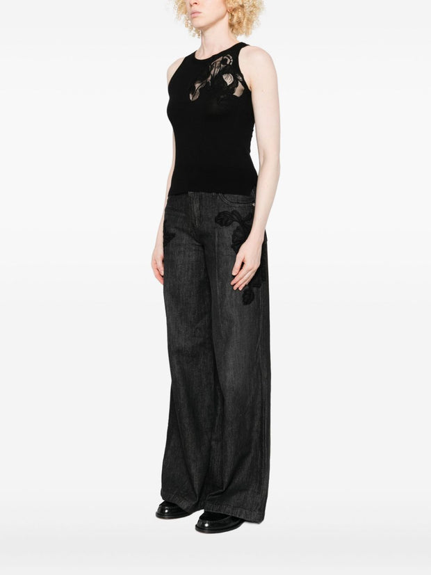 Ermanno Scervino Wool Tank Top - Black