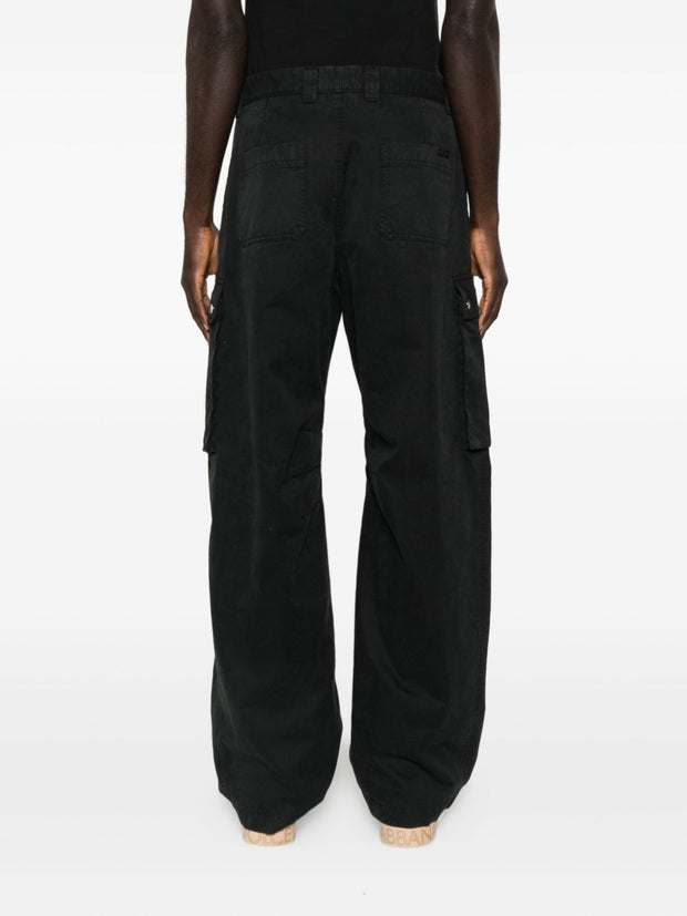 Dolce & Gabbana Black Two-cargo Pockets Hem Button-fastenings - Black