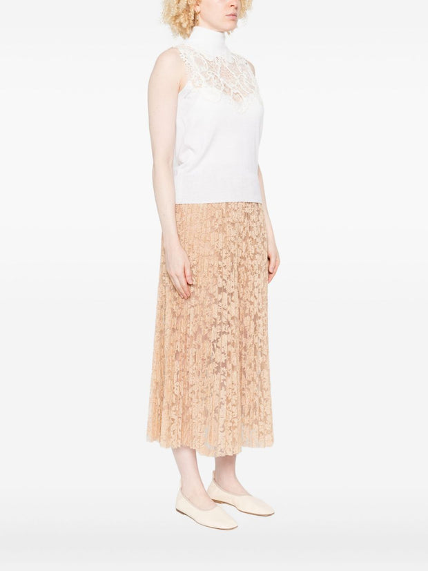 Ermanno Scervino Wool Blend Tank Top - White