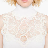 Ermanno Scervino Wool Blend Tank Top - White