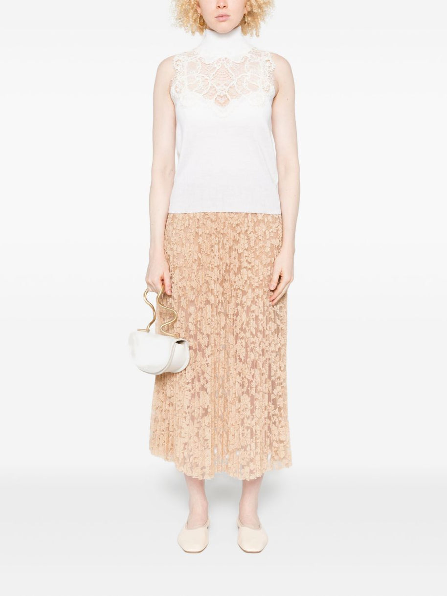 Ermanno Scervino Wool Blend Tank Top - White