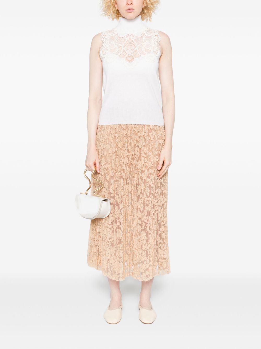 Ermanno Scervino Wool Blend Tank Top - White