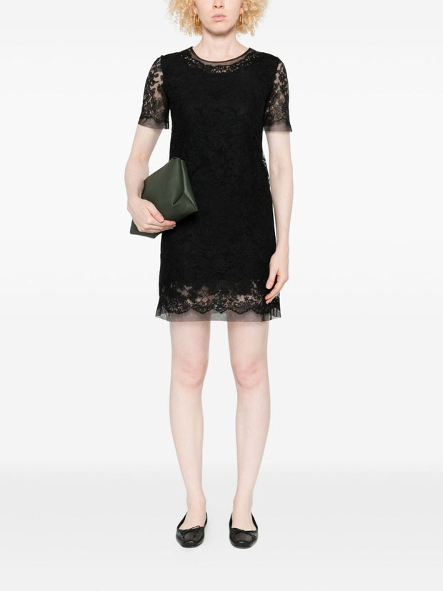 Ermanno Scervino Lace Short Dress - Black