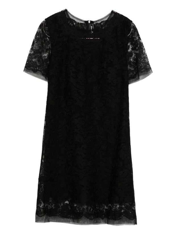 Ermanno Scervino Lace Short Dress - Black