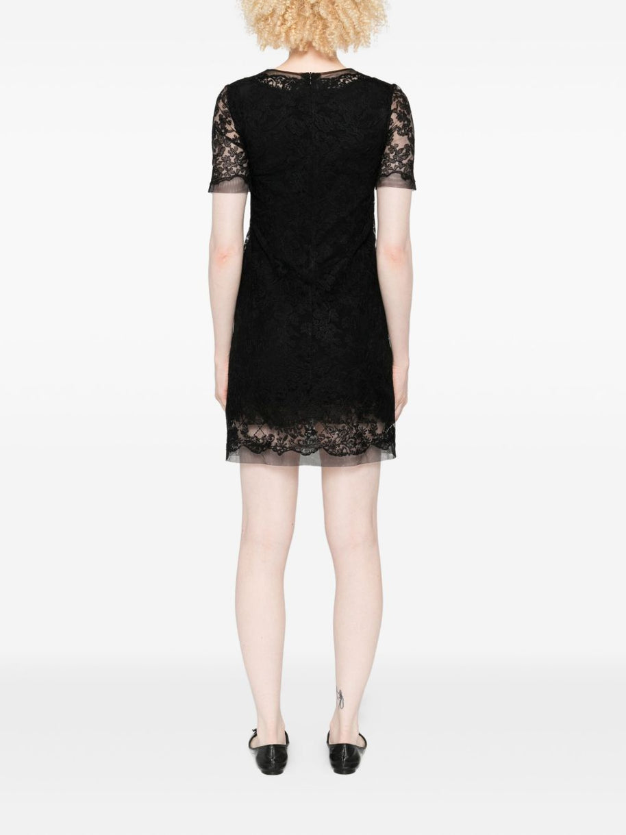 Ermanno Scervino Lace Short Dress - Black