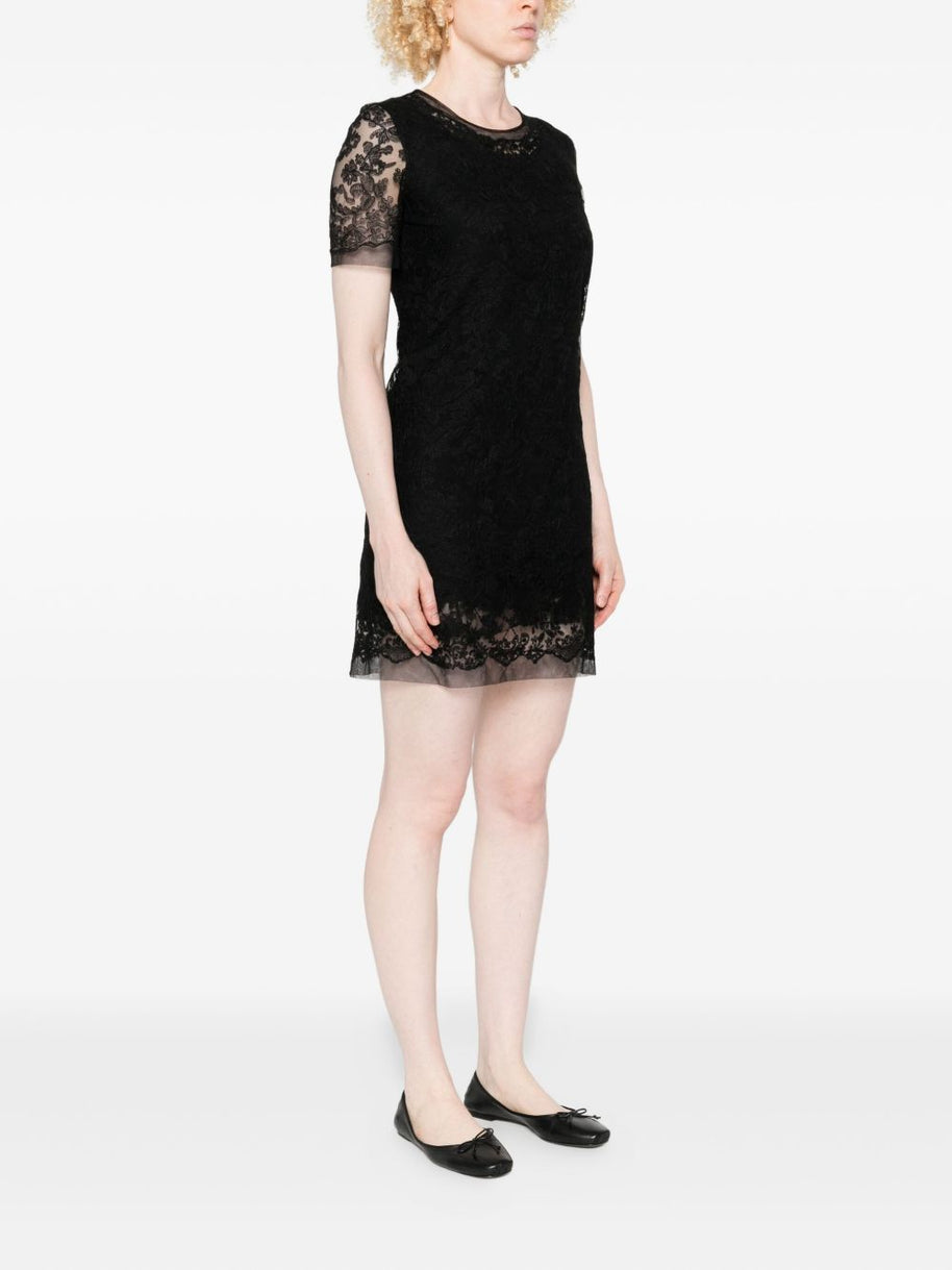 Ermanno Scervino Lace Short Dress - Black