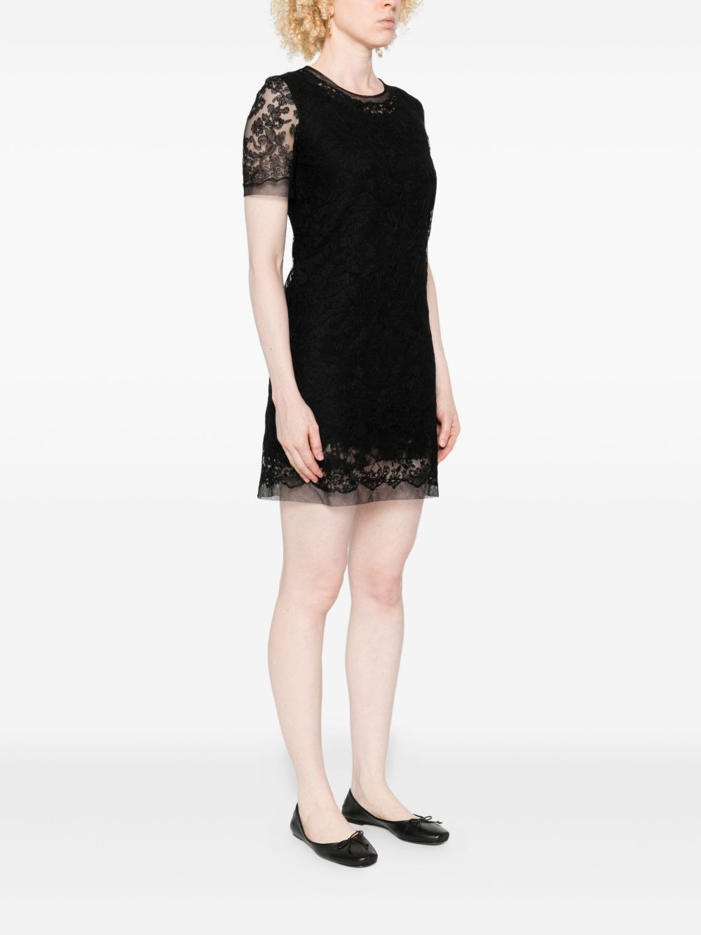 Ermanno Scervino Lace Short Dress - Black