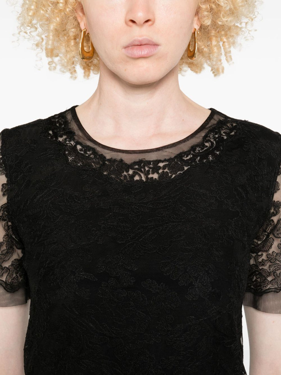 Ermanno Scervino Lace Short Dress - Black