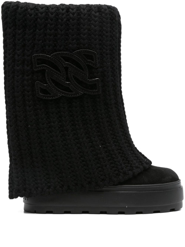 Casadei Double Face High Boot - Black