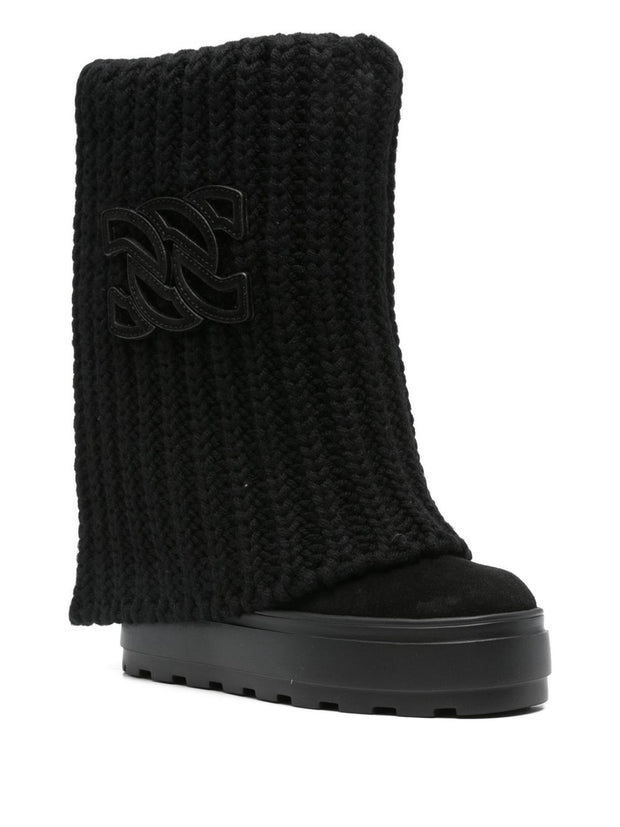 Casadei Double Face High Boot - Black