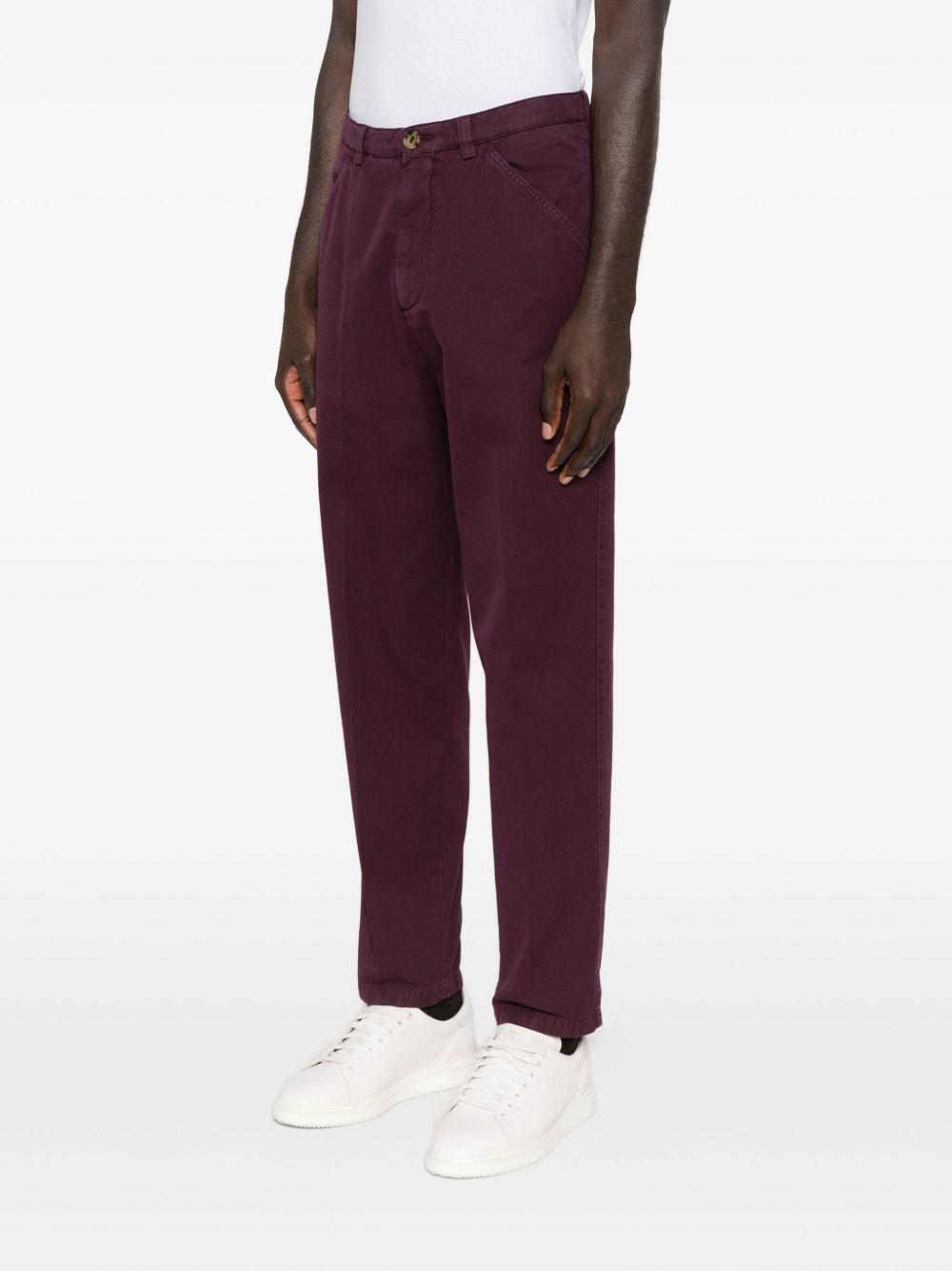 Brunello Cucinelli Cotton Trousers - Purple