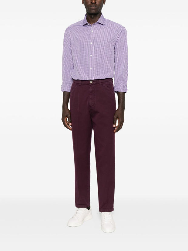 Brunello Cucinelli Cotton Trousers - Purple