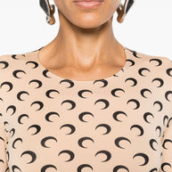 MARINE SERRE Moon Print Second Skin Top - Beige