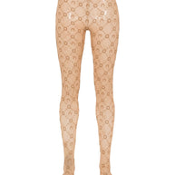 MARINE SERRE Monogram Tights - Camel