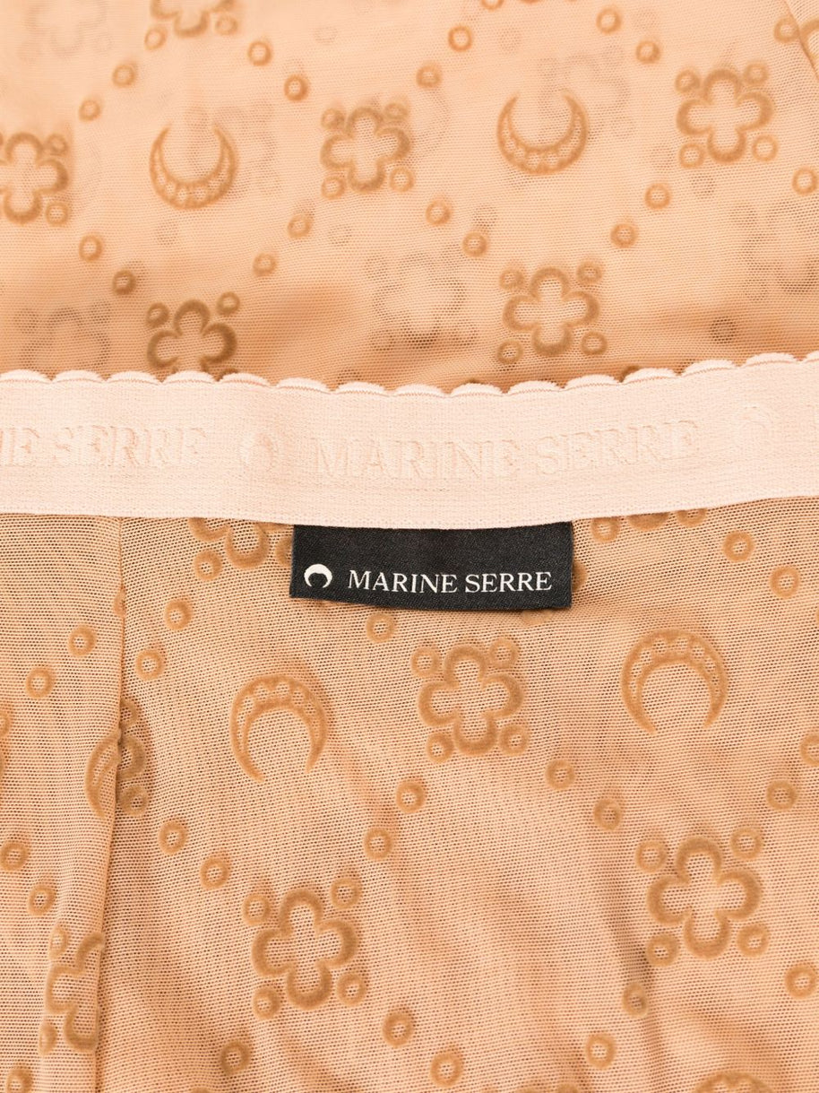 MARINE SERRE Monogram Tights - Camel