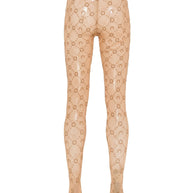 MARINE SERRE Monogram Tights - Camel